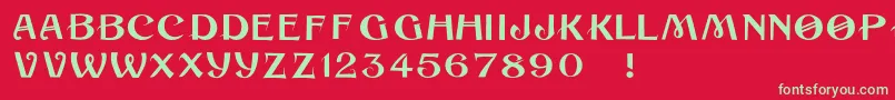 Cuban Font – Green Fonts on Red Background
