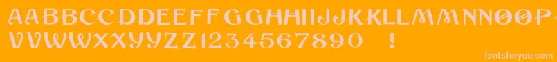 Więcej informacji o czcionce Cuban Czcionka Cuban – różowe czcionki na pomarańczowym tle