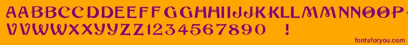 Cuban Font – Purple Fonts on Orange Background