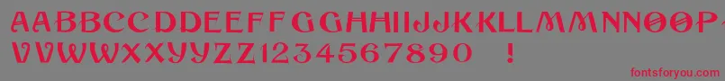 Cuban Font – Red Fonts on Gray Background