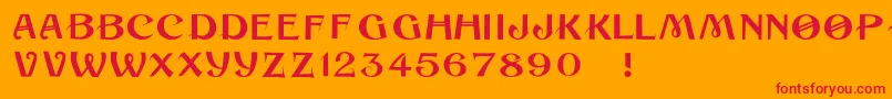 Cuban Font – Red Fonts on Orange Background