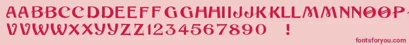 Cuban Font – Red Fonts on Pink Background