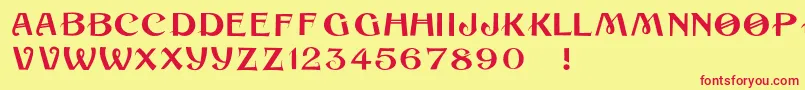 Шрифт Cuban – красные шрифты на жёлтом фоне
