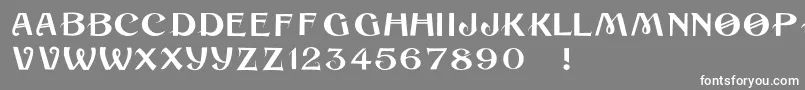 Cuban Font – White Fonts on Gray Background