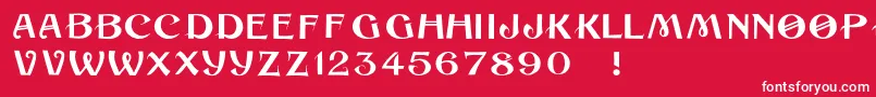 Cuban Font – White Fonts on Red Background