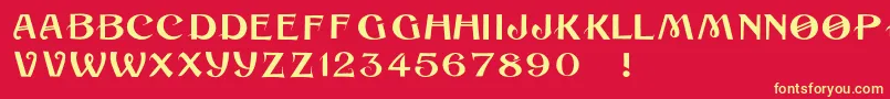 Cuban Font – Yellow Fonts on Red Background