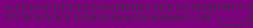 GalleryRegular Font – Black Fonts on Purple Background