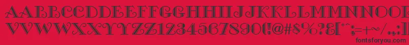 GalleryRegular Font – Black Fonts on Red Background