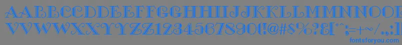 GalleryRegular Font – Blue Fonts on Gray Background