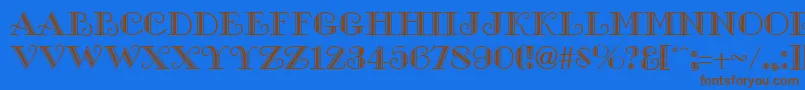 GalleryRegular Font – Brown Fonts on Blue Background
