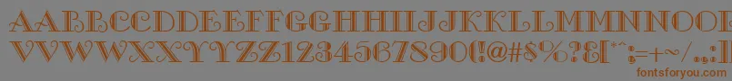 GalleryRegular Font – Brown Fonts on Gray Background