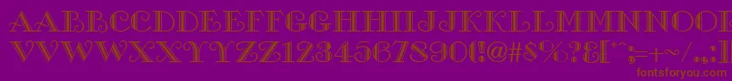 GalleryRegular Font – Brown Fonts on Purple Background