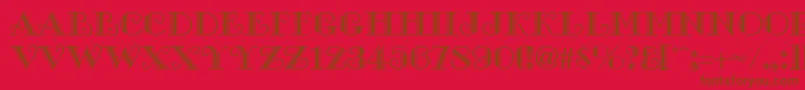 GalleryRegular Font – Brown Fonts on Red Background