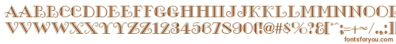 GalleryRegular Font – Brown Fonts on White Background