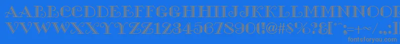 GalleryRegular Font – Gray Fonts on Blue Background