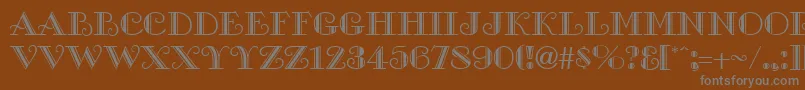 GalleryRegular Font – Gray Fonts on Brown Background