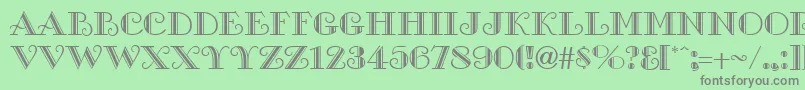 GalleryRegular Font – Gray Fonts on Green Background