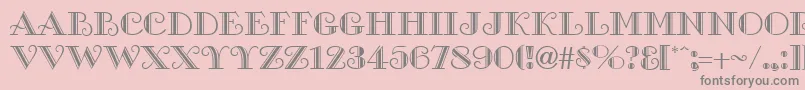 GalleryRegular Font – Gray Fonts on Pink Background
