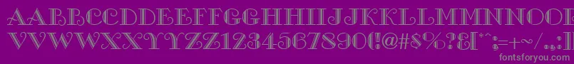 GalleryRegular Font – Gray Fonts on Purple Background