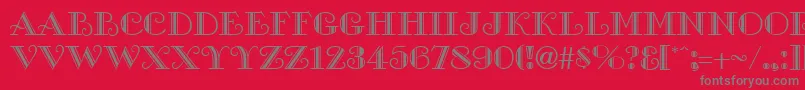 GalleryRegular Font – Gray Fonts on Red Background