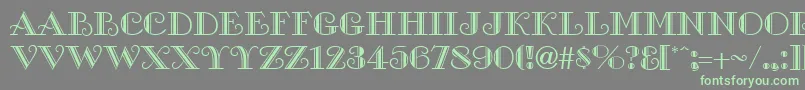 GalleryRegular Font – Green Fonts on Gray Background