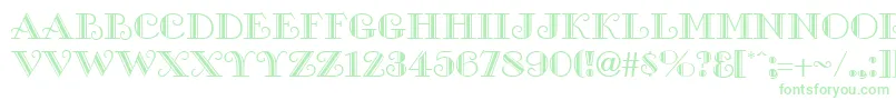 GalleryRegular Font – Green Fonts on White Background