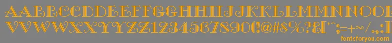 GalleryRegular Font – Orange Fonts on Gray Background