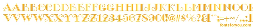 GalleryRegular Font – Orange Fonts on White Background