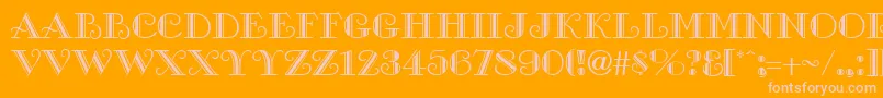 GalleryRegular Font – Pink Fonts on Orange Background
