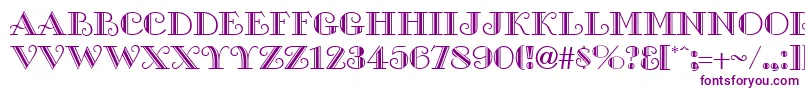GalleryRegular Font – Purple Fonts on White Background