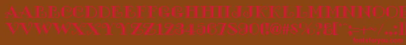 GalleryRegular Font – Red Fonts on Brown Background