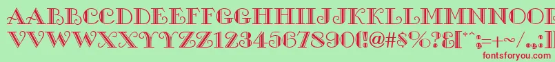 GalleryRegular Font – Red Fonts on Green Background