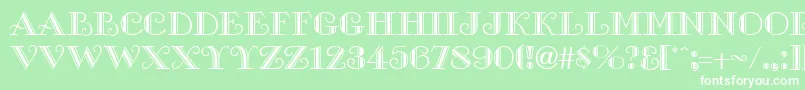 GalleryRegular Font – White Fonts on Green Background