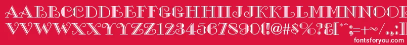 GalleryRegular Font – White Fonts on Red Background