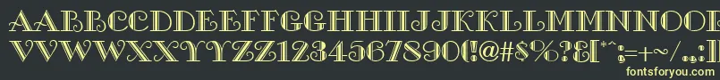 GalleryRegular Font – Yellow Fonts on Black Background