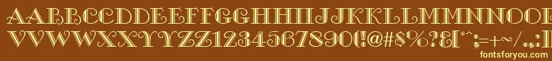 GalleryRegular Font – Yellow Fonts on Brown Background