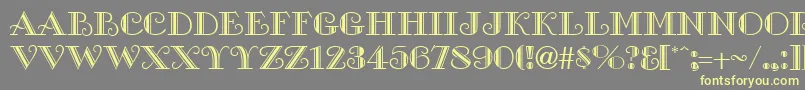 GalleryRegular Font – Yellow Fonts on Gray Background