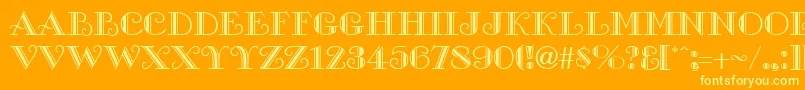 GalleryRegular Font – Yellow Fonts on Orange Background