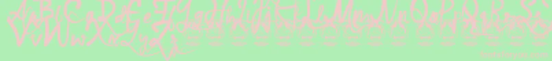 SyrialMursa Font – Pink Fonts on Green Background