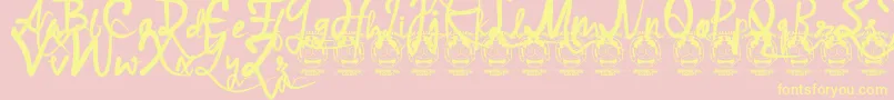 SyrialMursa Font – Yellow Fonts on Pink Background