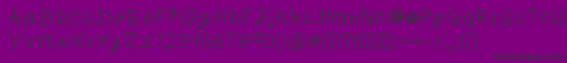 Czcionka Gentleman – czarne czcionki na fioletowym tle