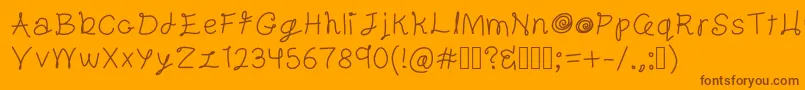 Gentleman Font – Brown Fonts on Orange Background