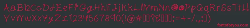 Gentleman Font – Red Fonts on Black Background