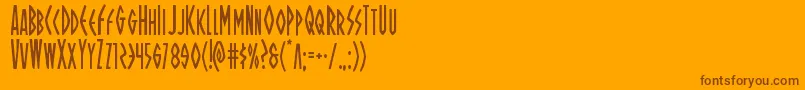 Ohmightyisiscond Font – Brown Fonts on Orange Background