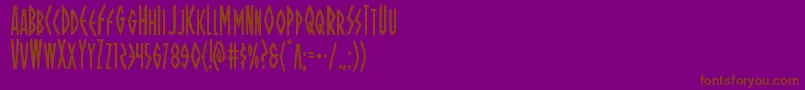 Ohmightyisiscond Font – Brown Fonts on Purple Background