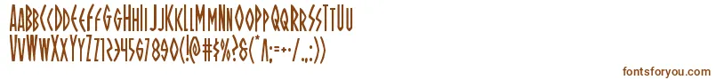 Ohmightyisiscond-Schriftart – Braune Schriften auf weißem Hintergrund