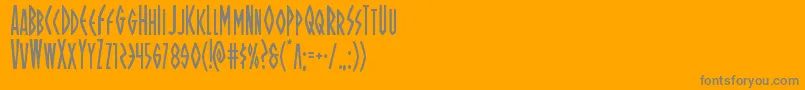 Ohmightyisiscond Font – Gray Fonts on Orange Background