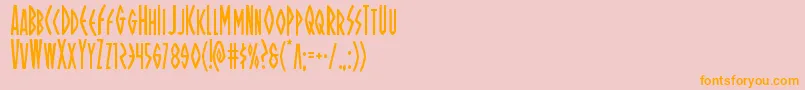 Ohmightyisiscond Font – Orange Fonts on Pink Background