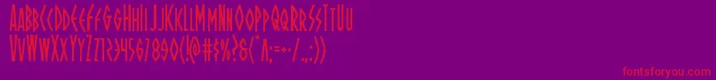 Ohmightyisiscond Font – Red Fonts on Purple Background