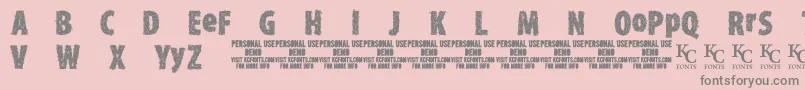TypexerodemoKcfonts Font – Gray Fonts on Pink Background